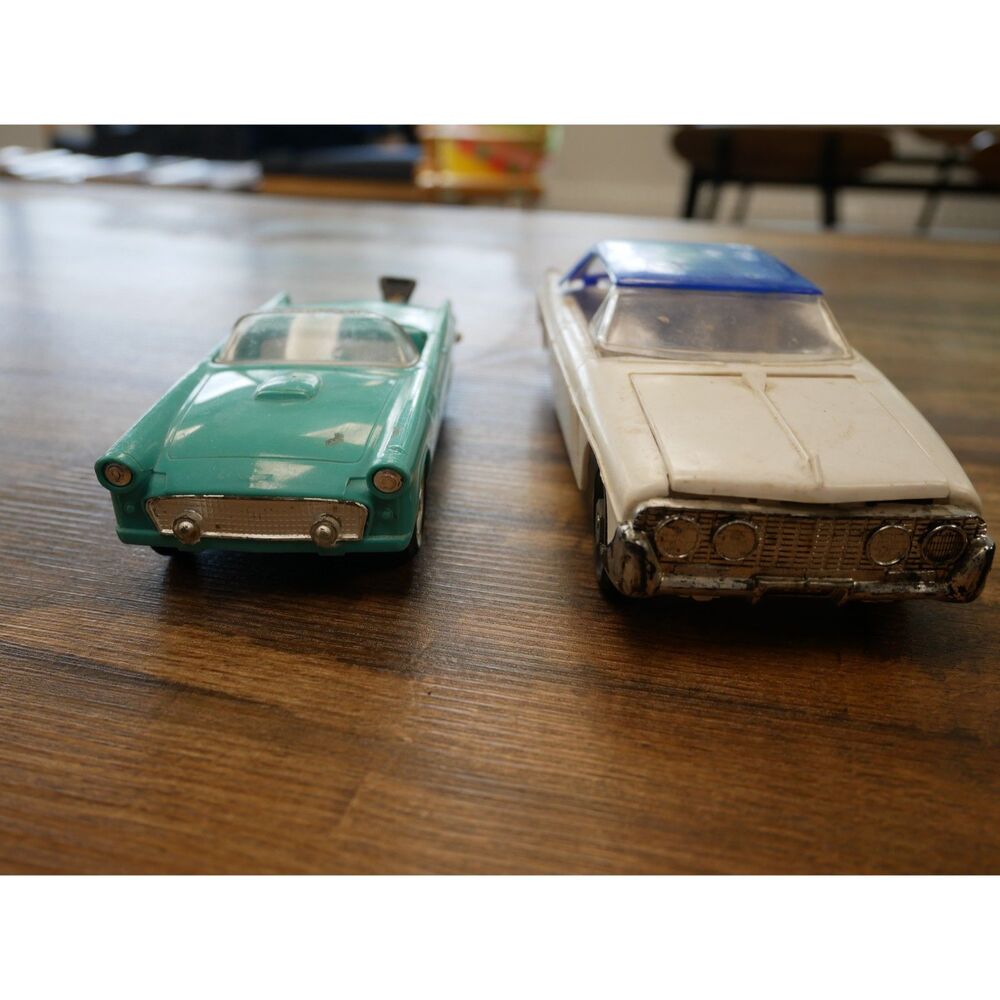 Vintage Convertible Toy Cars Lot Ford Thunderbird Lincoln Continental 1950s Styl